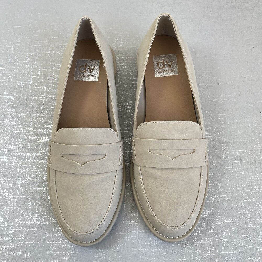 DV Dolce Vita Chunky Lug Sole Platform Loafers Sz 8.5 Comfort Preppy Shoes - Picture 2 of 13